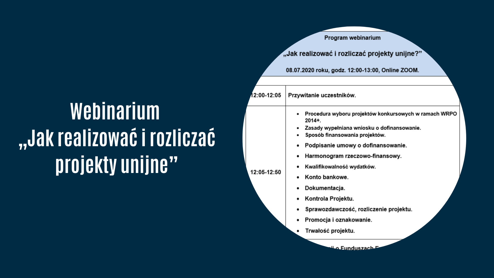 Webinarium „Jak realizować i rozliczać projekty unijne”